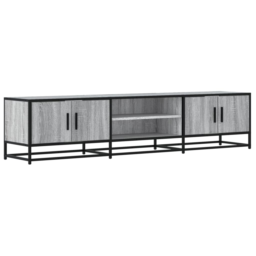 tv-bord 180x35x41 cm konstrueret træ grå sonoma-eg