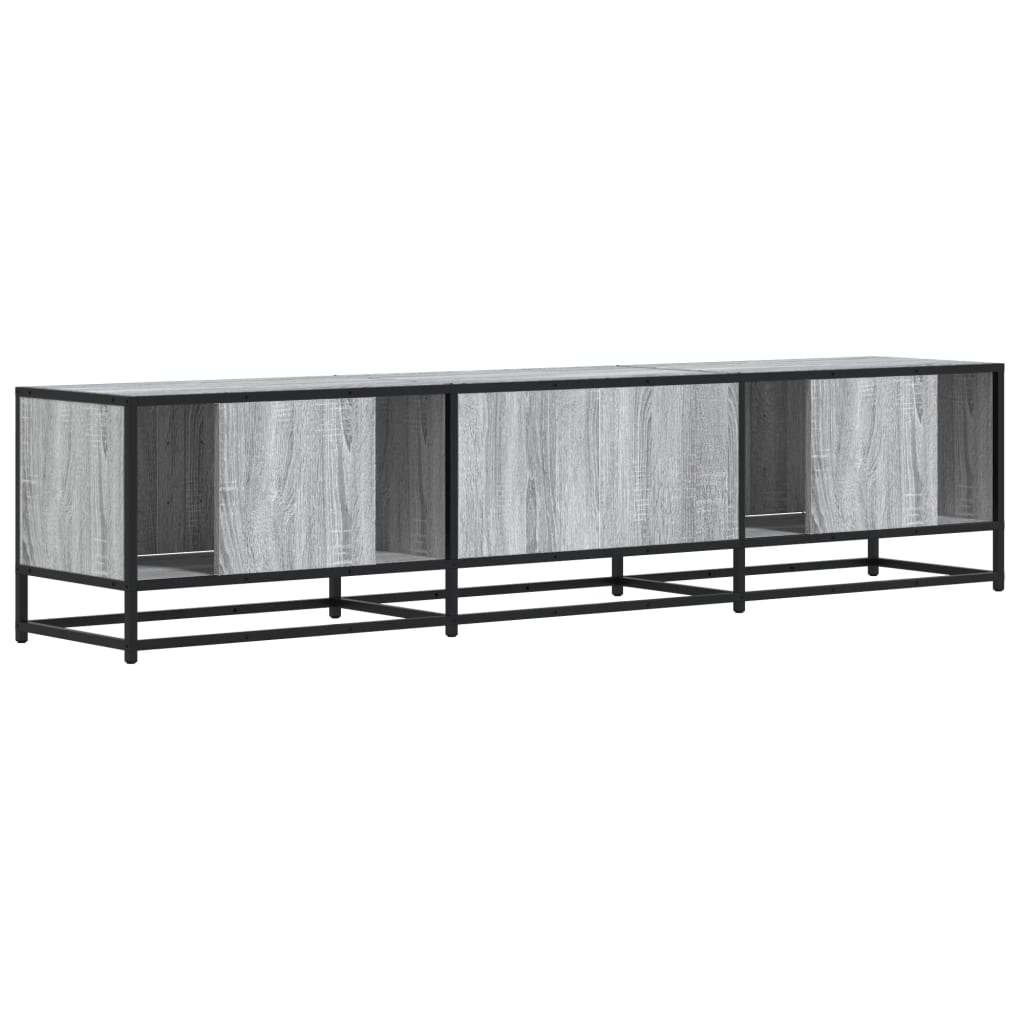 tv-bord 180x35x41 cm konstrueret træ grå sonoma-eg
