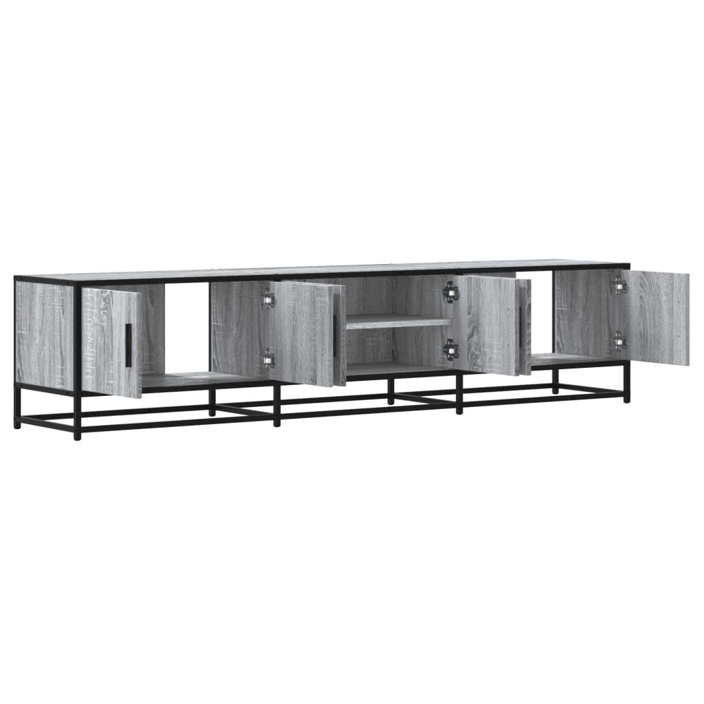 tv-bord 180x35x41 cm konstrueret træ grå sonoma-eg