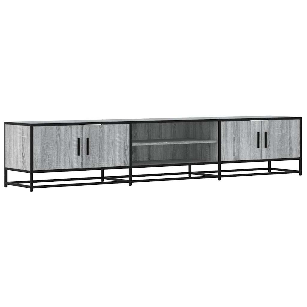 tv-bord 210x35x41 cm konstrueret træ grå sonoma-eg