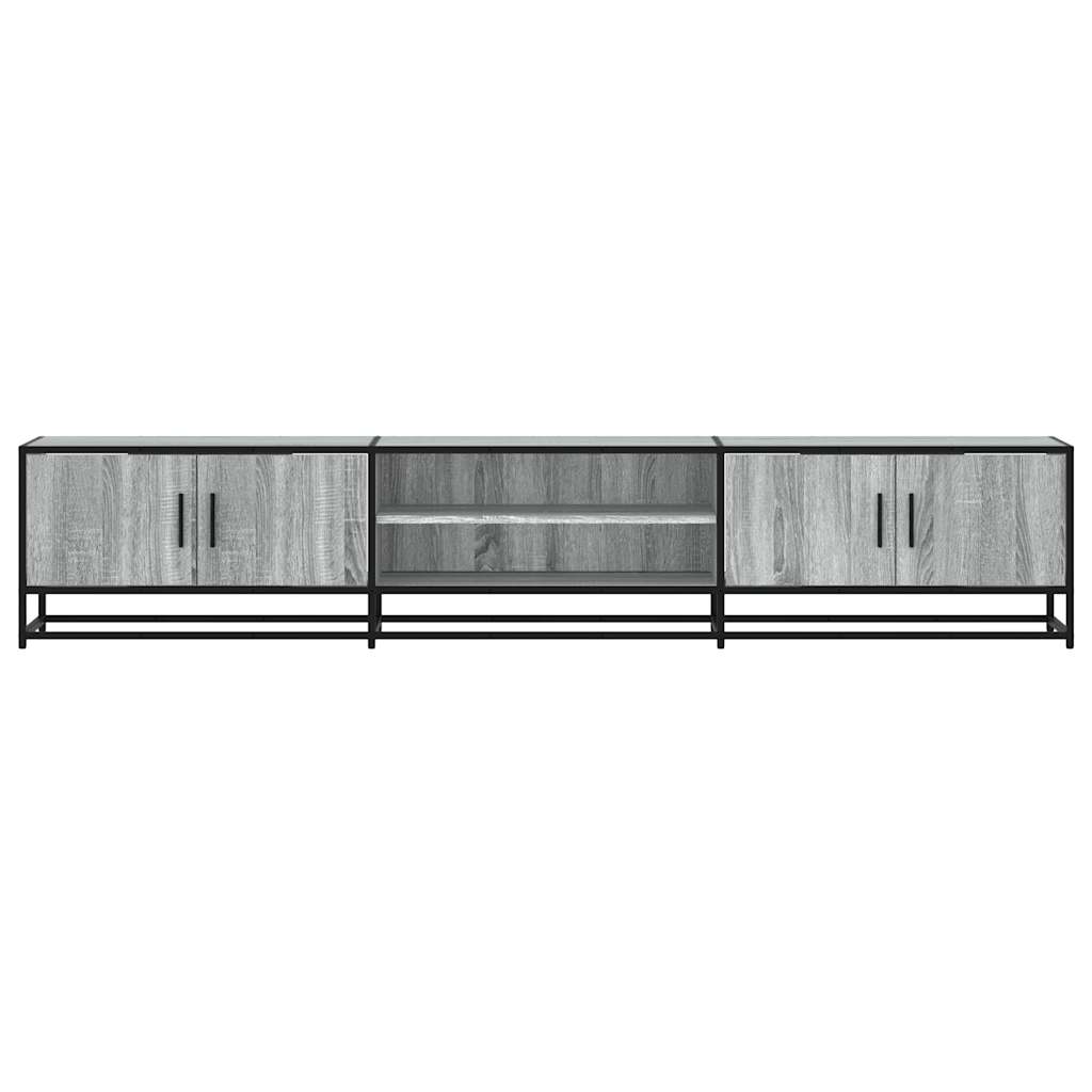 tv-bord 210x35x41 cm konstrueret træ grå sonoma-eg