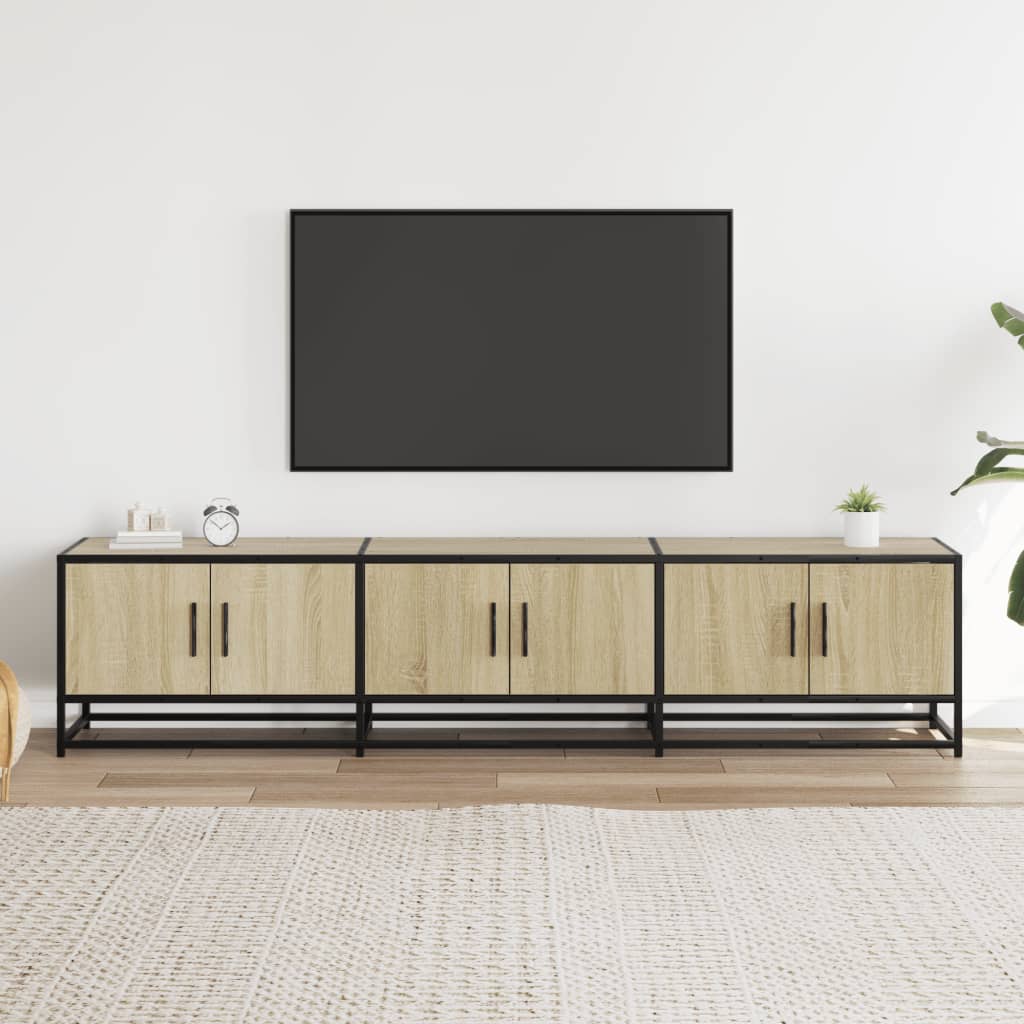 tv-bord 180x35x41 cm konstrueret træ sonoma-eg