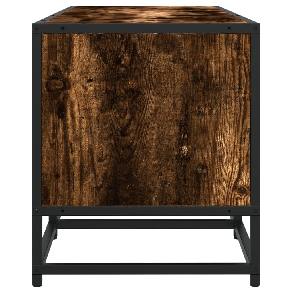tv-bord 180x35x41 cm konstrueret træ røget egetræsfarve