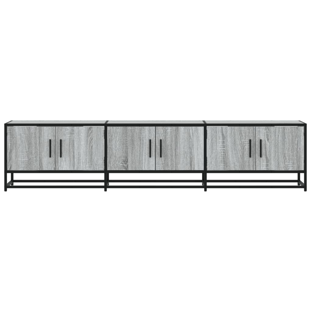 tv-bord 180x35x41 cm konstrueret træ grå sonoma-eg