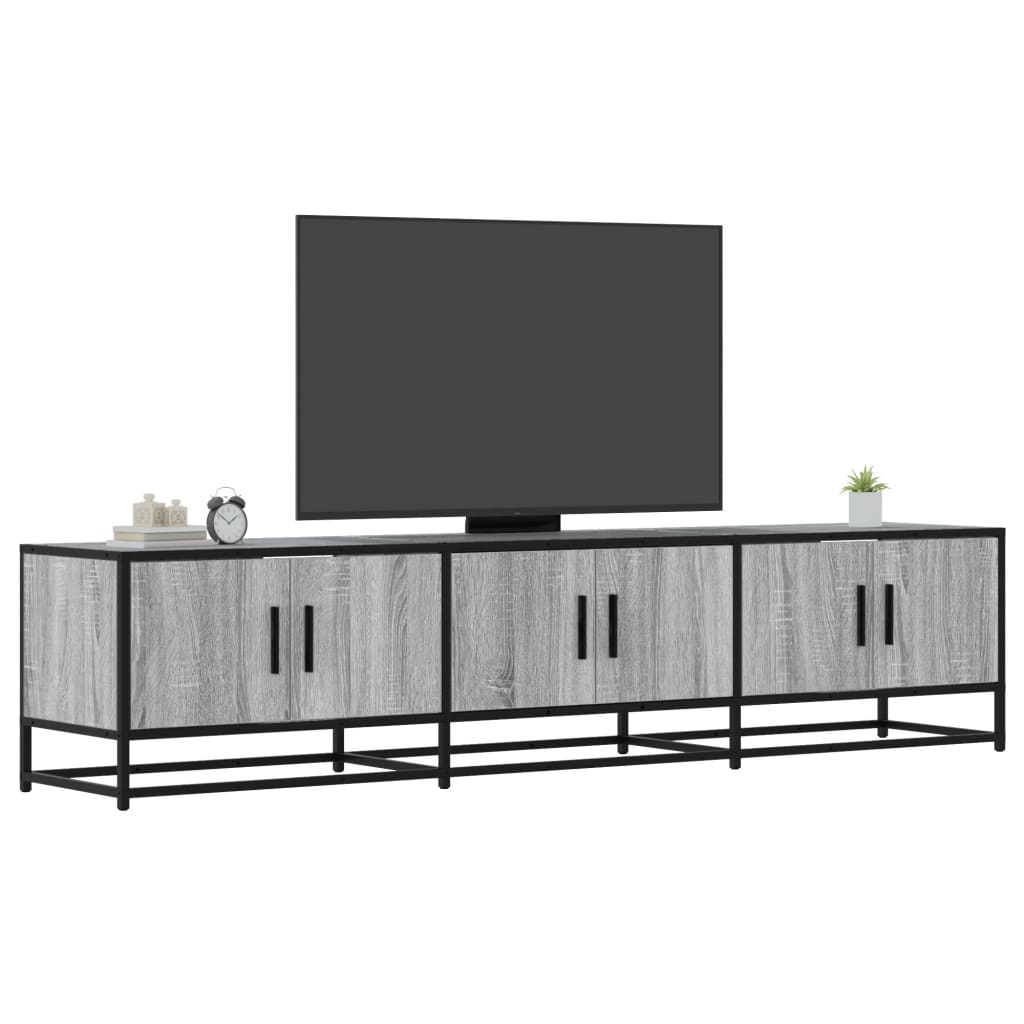tv-bord 180x35x41 cm konstrueret træ grå sonoma-eg