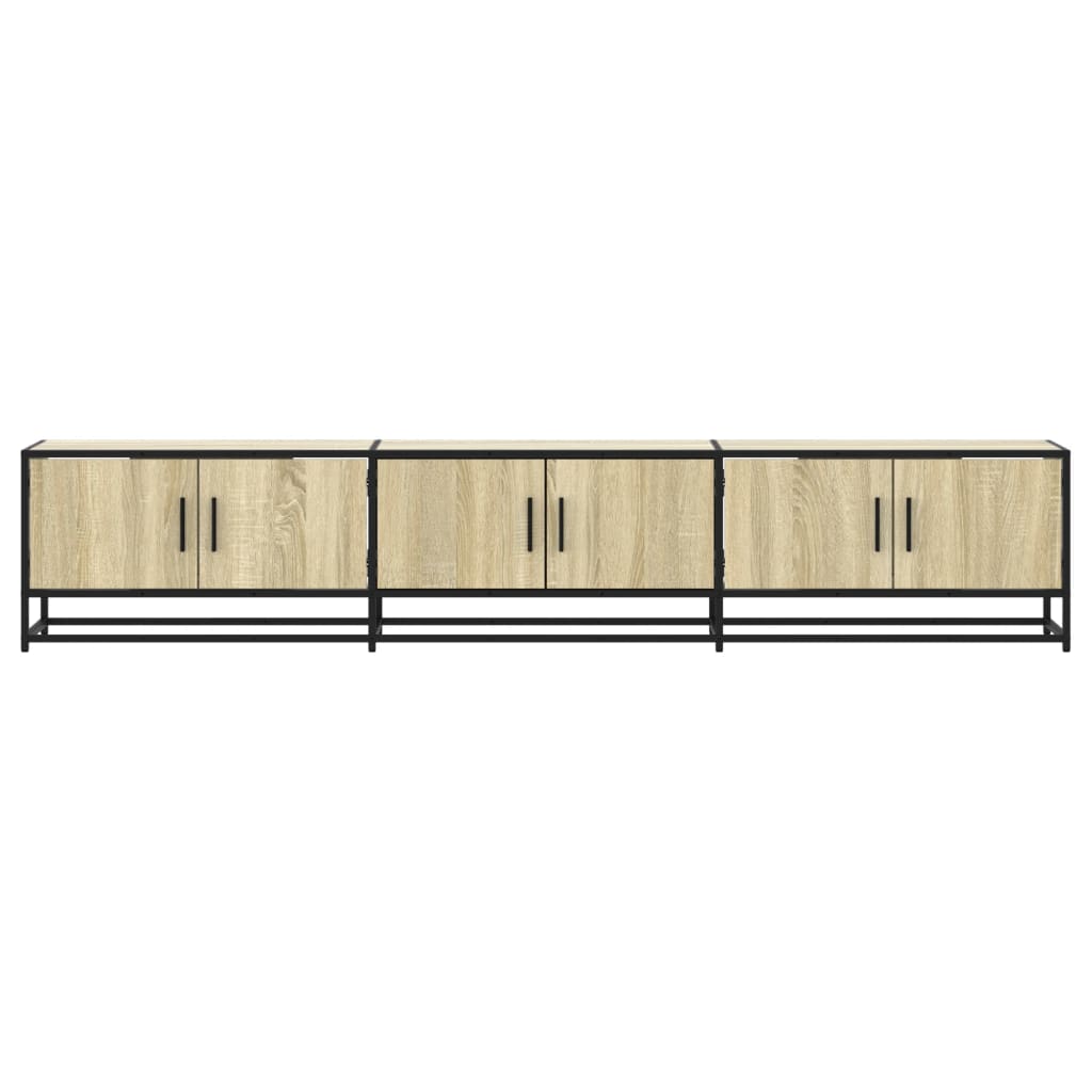 tv-bord 210x35x41 cm konstrueret træ sonoma-eg