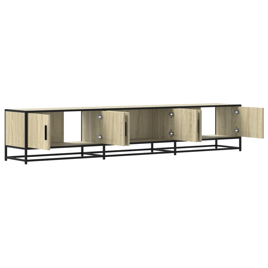 tv-bord 210x35x41 cm konstrueret træ sonoma-eg
