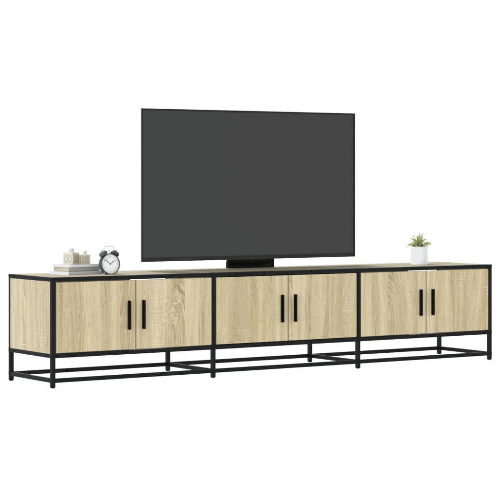 tv-bord 210x35x41 cm konstrueret træ sonoma-eg