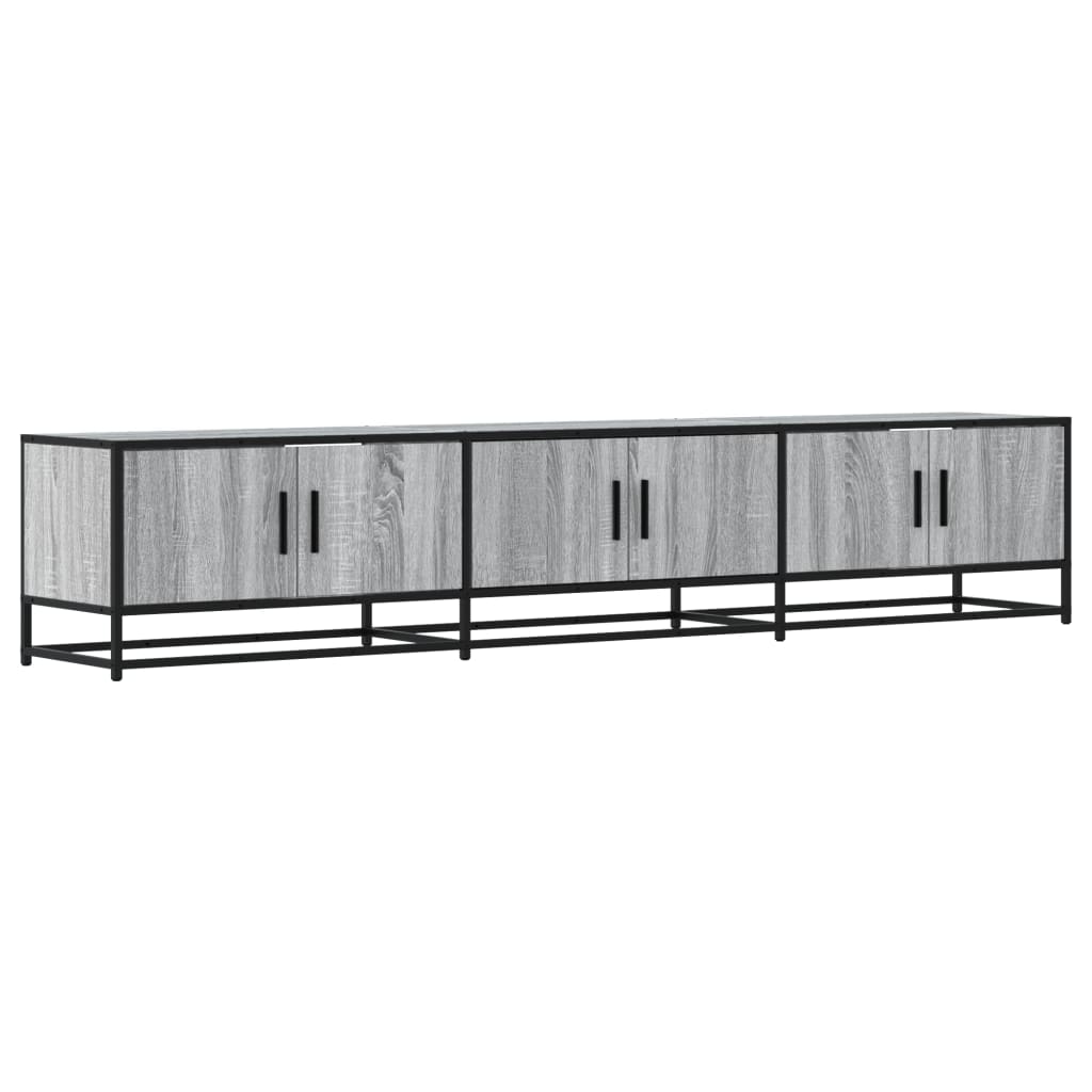 tv-bord 210x35x41 cm konstrueret træ grå sonoma-eg