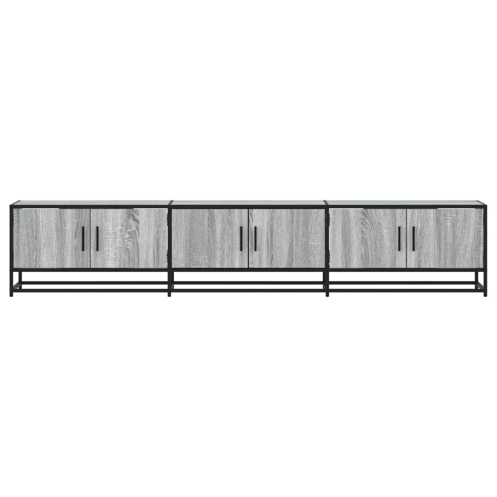 tv-bord 210x35x41 cm konstrueret træ grå sonoma-eg