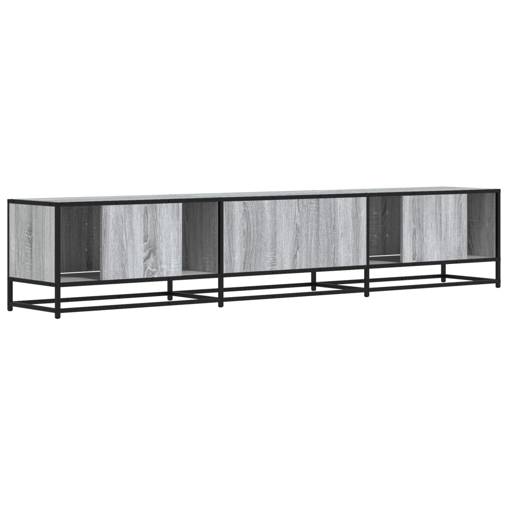 tv-bord 210x35x41 cm konstrueret træ grå sonoma-eg