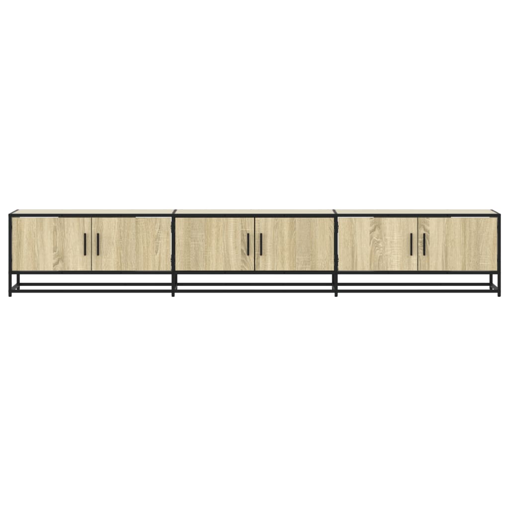 tv-bord 240x35x41 cm konstrueret træ sonoma-eg