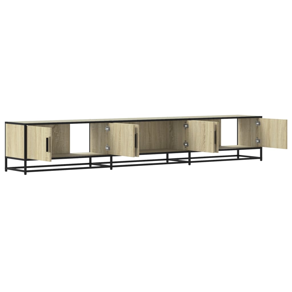 tv-bord 240x35x41 cm konstrueret træ sonoma-eg