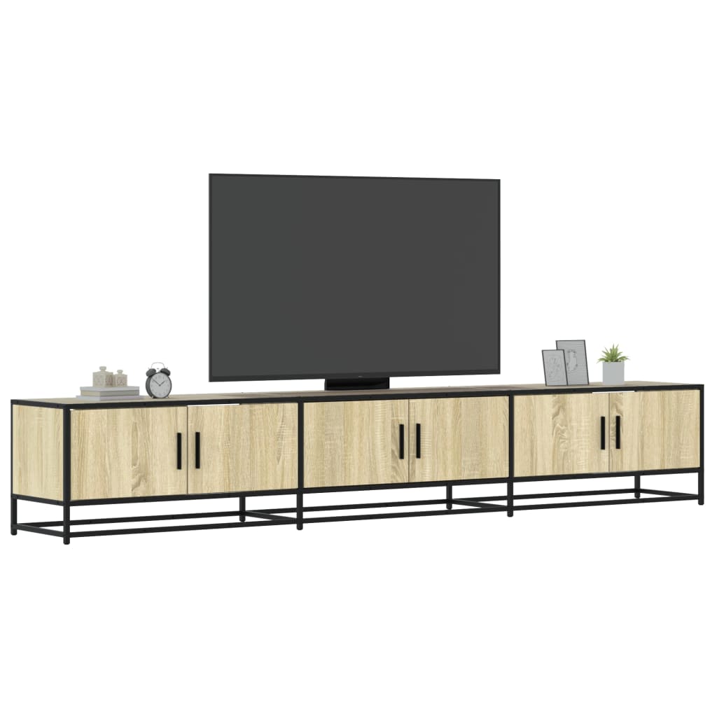 tv-bord 240x35x41 cm konstrueret træ sonoma-eg