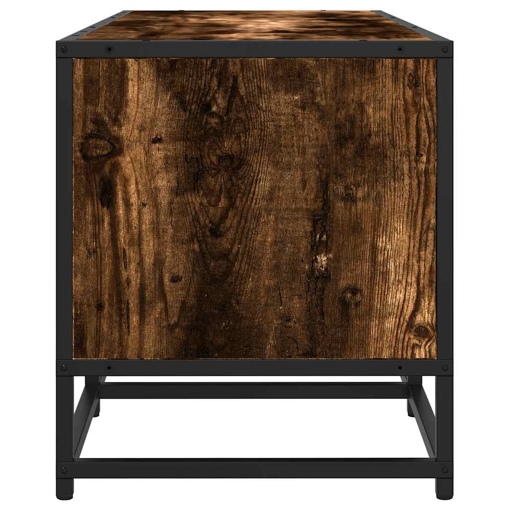 tv-bord 240x35x41 cm konstrueret træ røget egetræsfarve