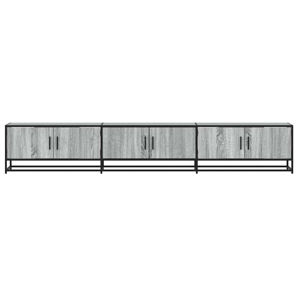 tv-bord 240x35x41 cm konstrueret træ grå sonoma-eg