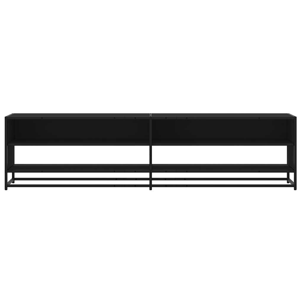 tv-bord 180,5x40x46 cm konstrueret træ sort