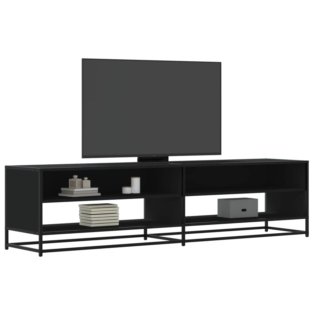 tv-bord 180,5x40x46 cm konstrueret træ sort