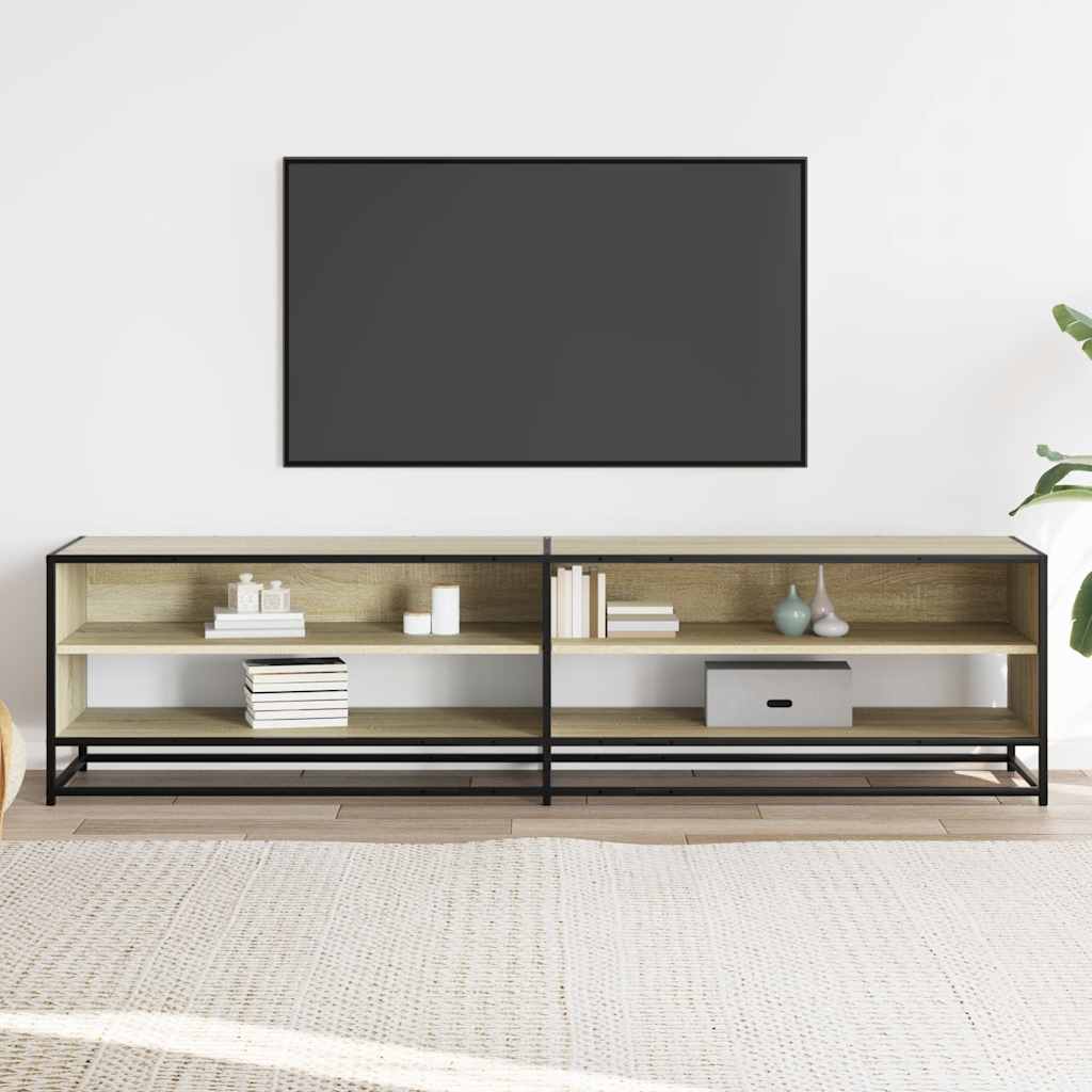tv-bord 180,5x40x46 cm konstrueret træ sonoma-eg