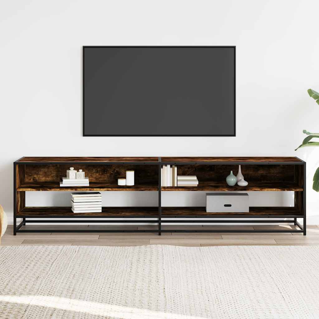 tv-bord 180,5x40x46 cm konstrueret træ røget egetræsfarve