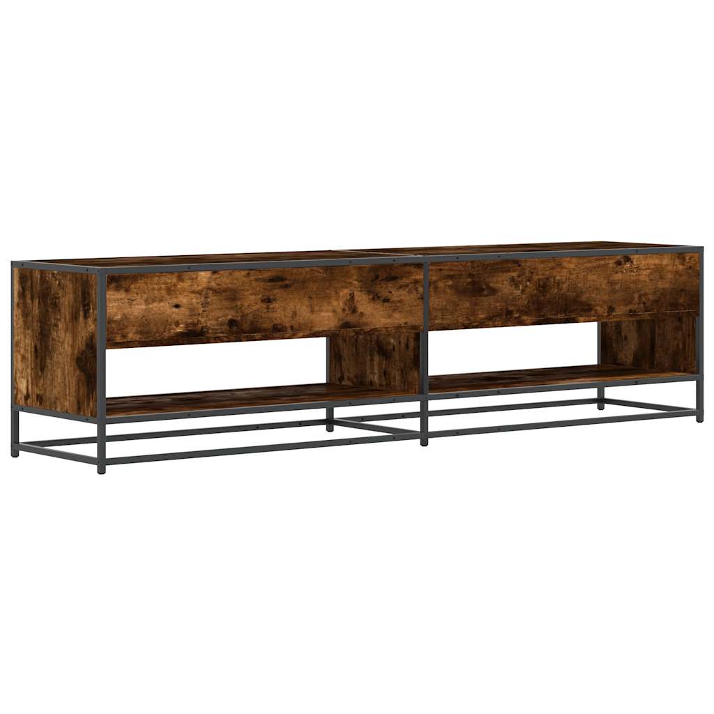 tv-bord 180,5x40x46 cm konstrueret træ røget egetræsfarve