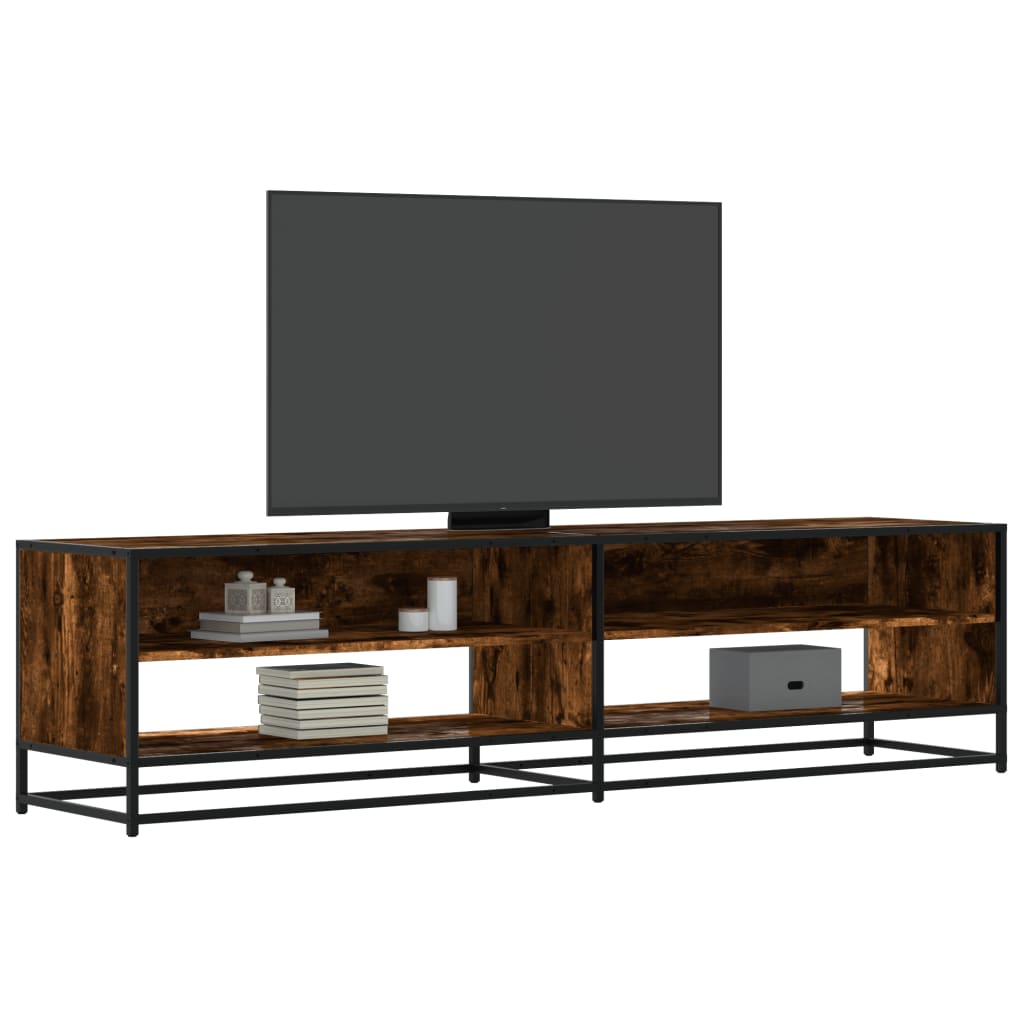 tv-bord 180,5x40x46 cm konstrueret træ røget egetræsfarve
