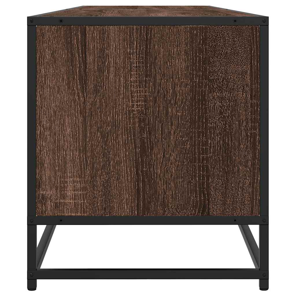 tv-bord 180,5x40x46 cm konstrueret træ brun egetræsfarve