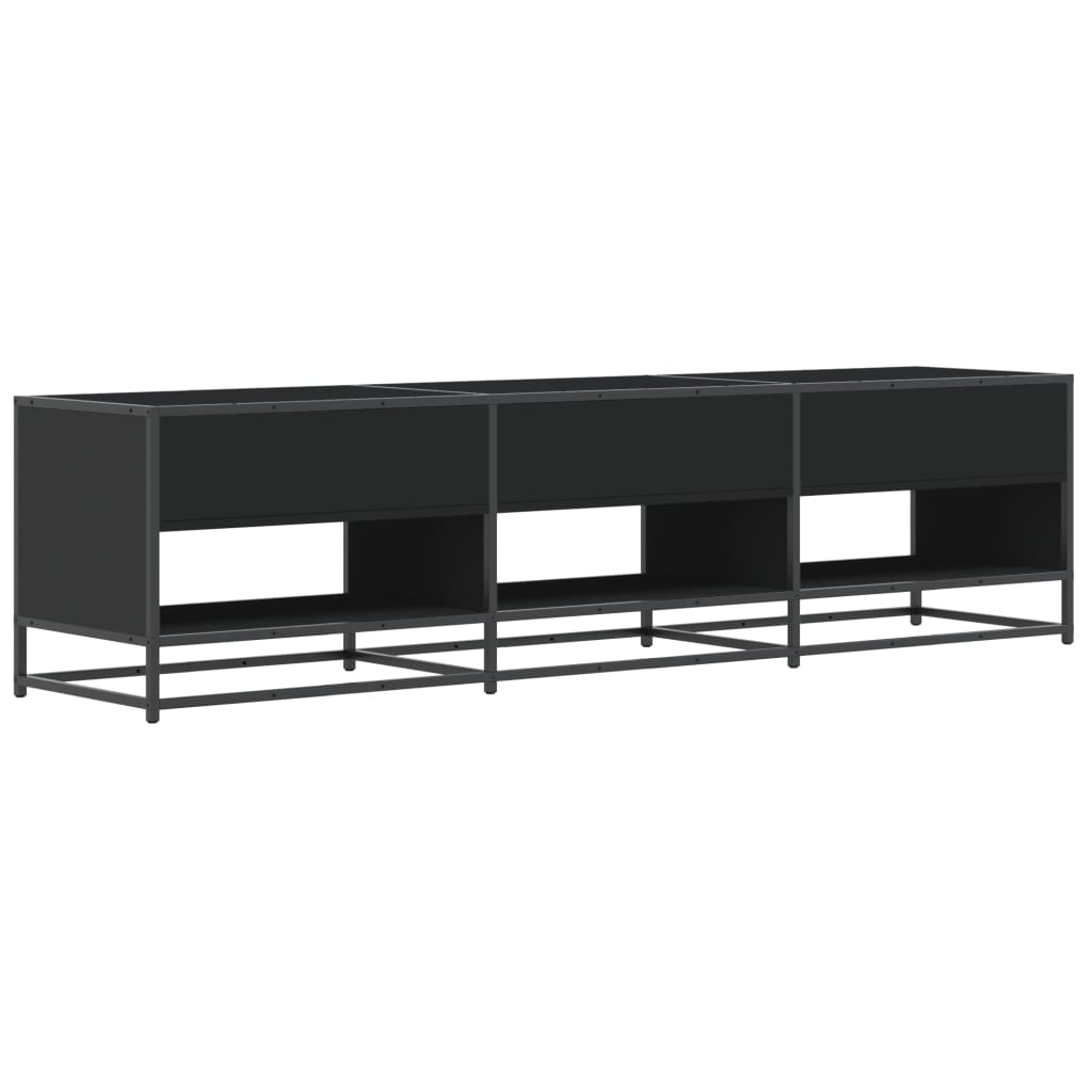 tv-bord 180x40x46 cm konstrueret træ sort