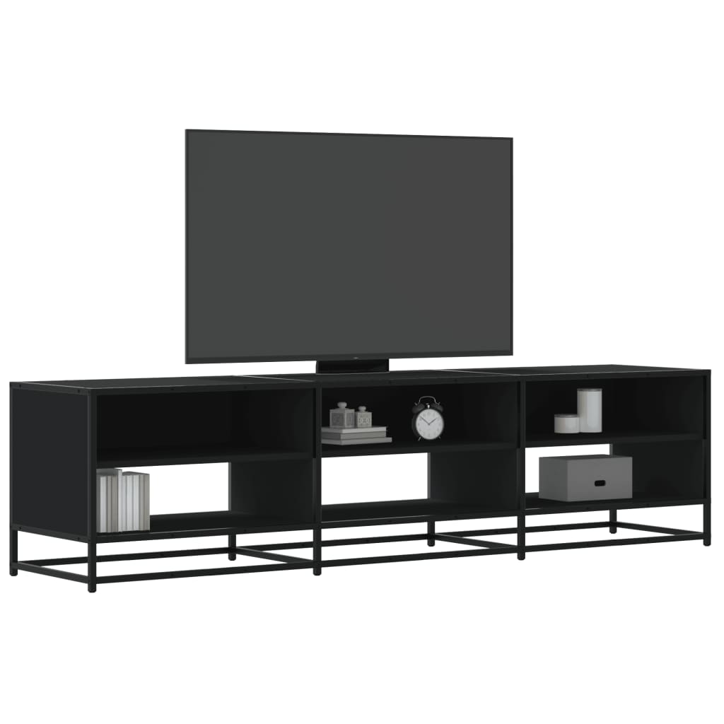 tv-bord 180x40x46 cm konstrueret træ sort
