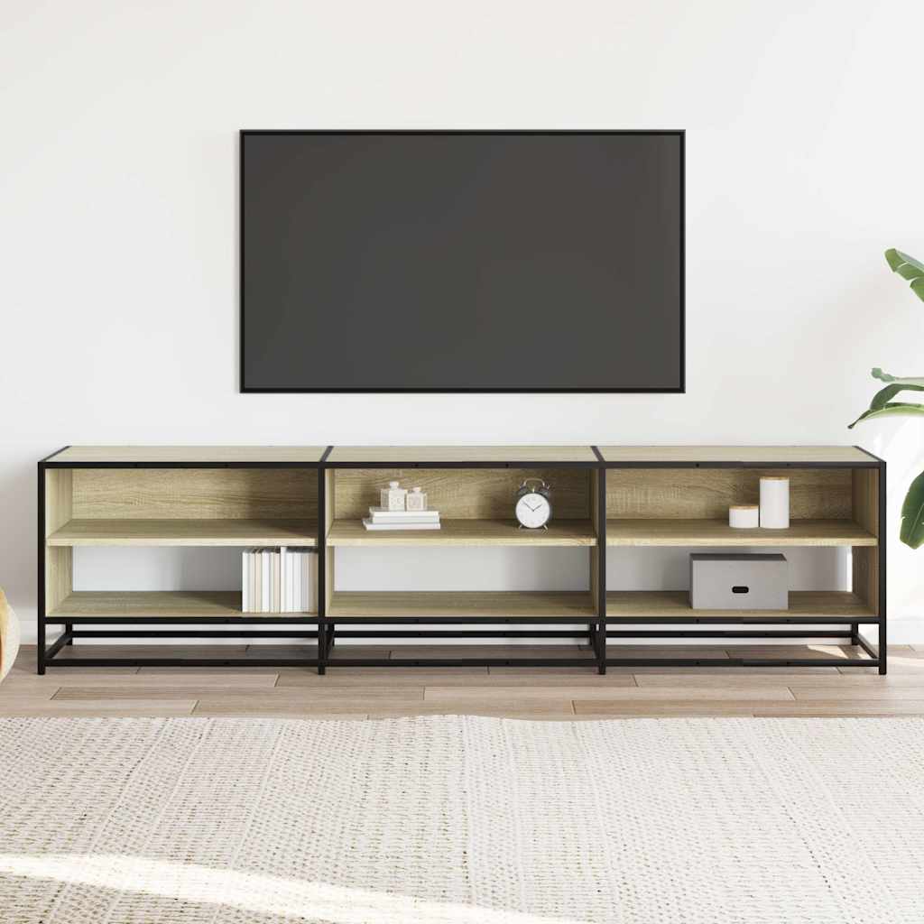 tv-bord 180x40x46 cm konstrueret træ sonoma-eg