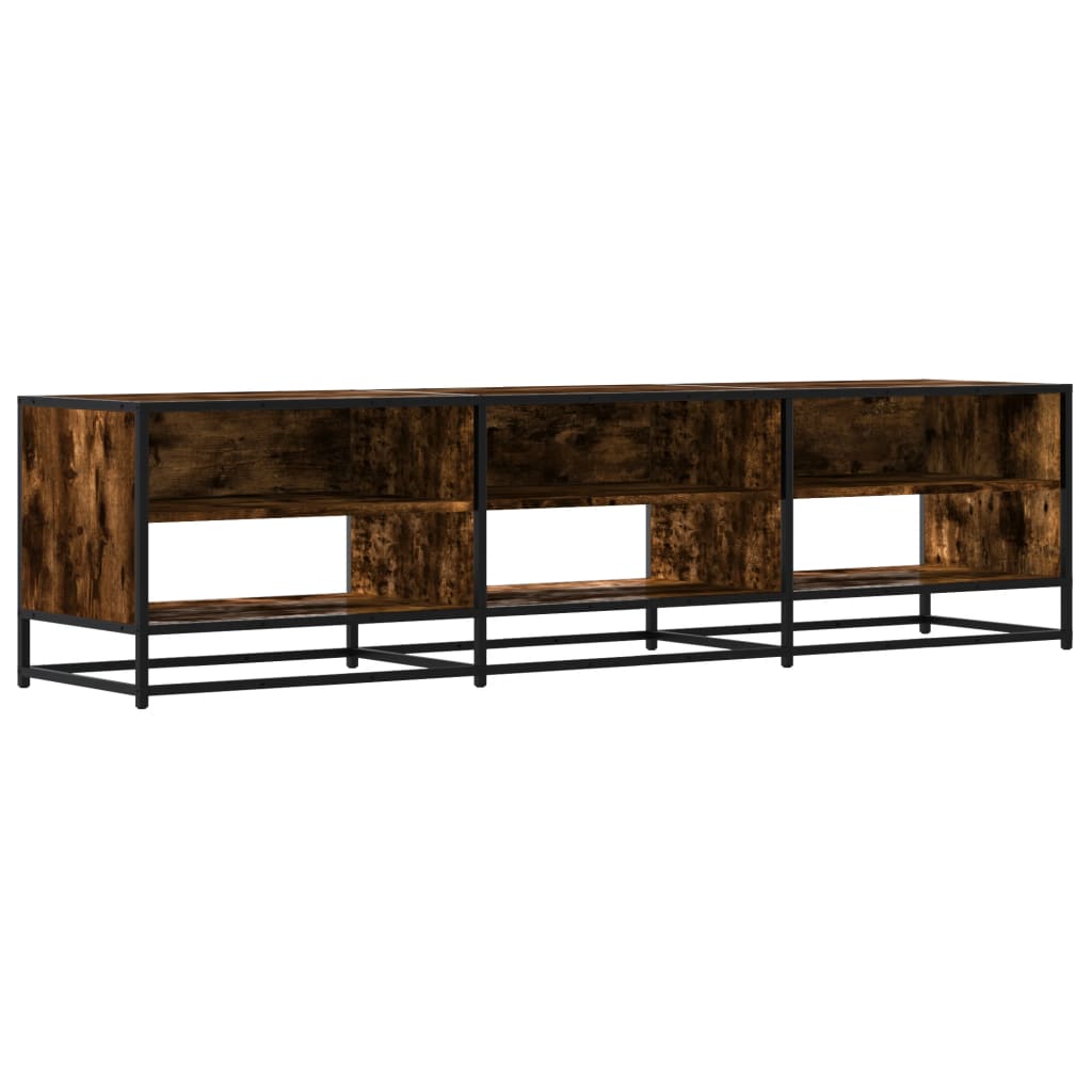 tv-bord 180x40x46 cm konstrueret træ røget egetræsfarve