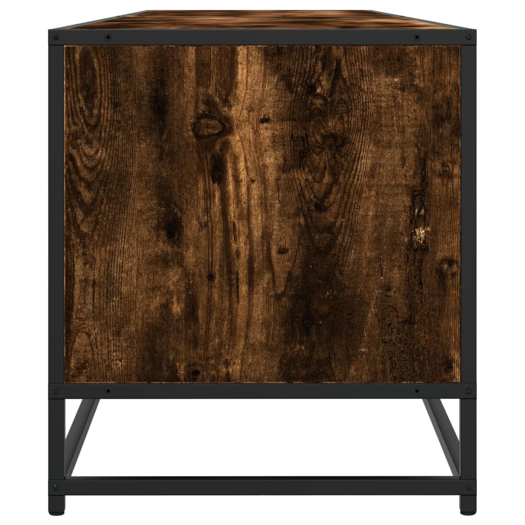 tv-bord 180x40x46 cm konstrueret træ røget egetræsfarve