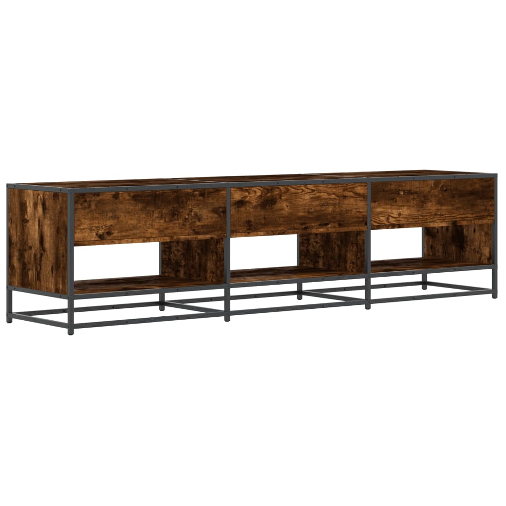tv-bord 180x40x46 cm konstrueret træ røget egetræsfarve