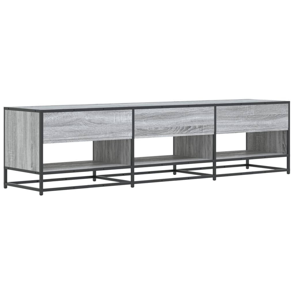 tv-bord 180x40x46 cm konstrueret træ grå sonoma-eg