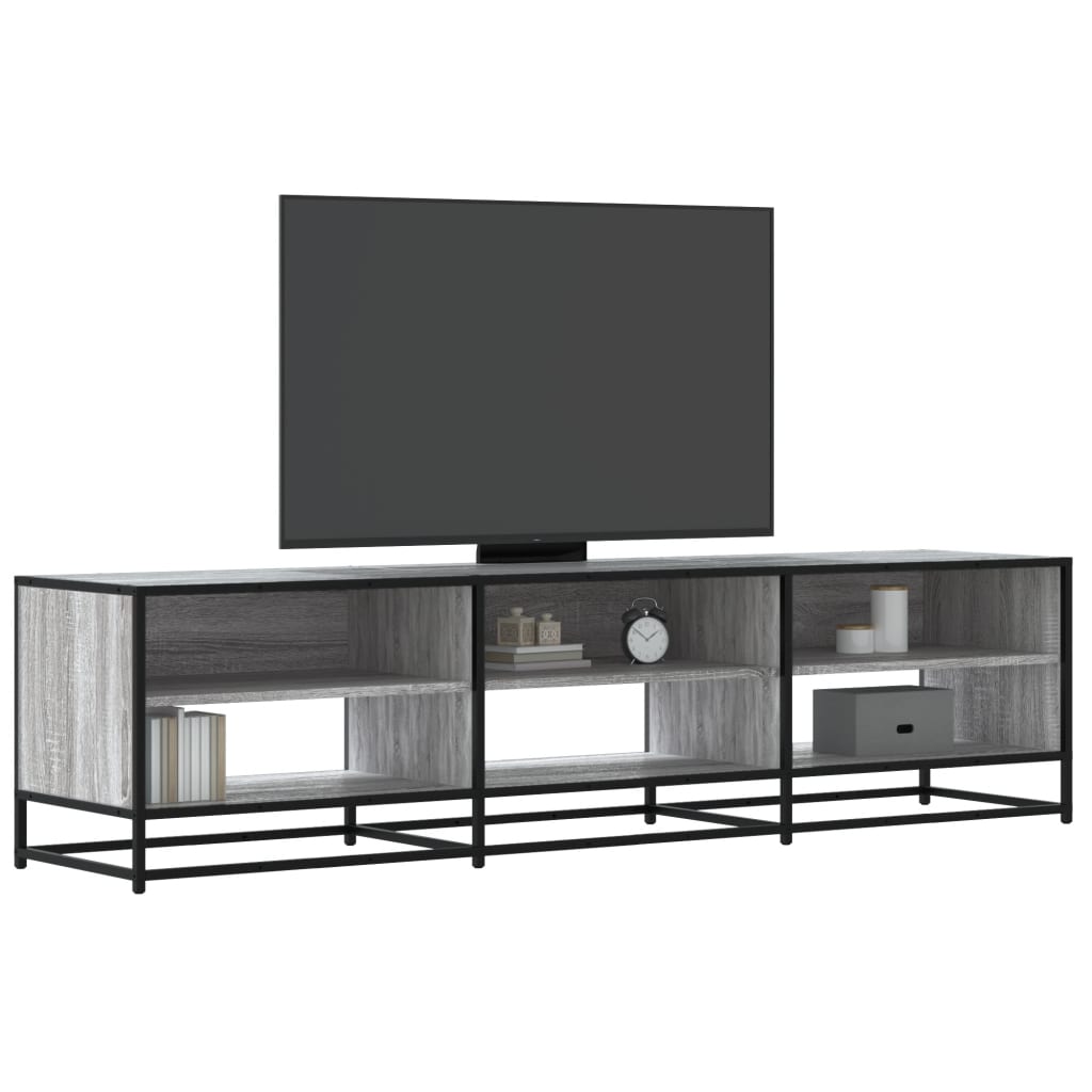 tv-bord 180x40x46 cm konstrueret træ grå sonoma-eg