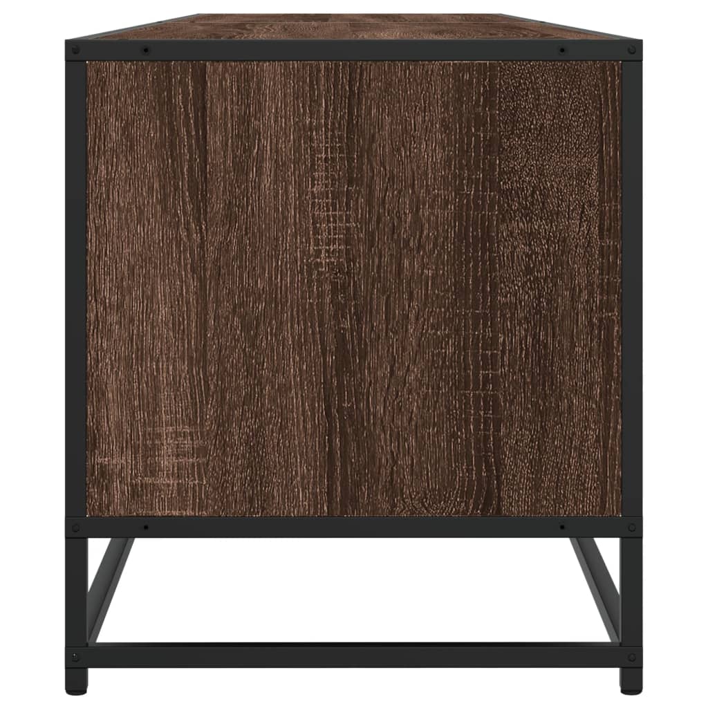 tv-bord 180x40x46 cm konstrueret træ brun egetræsfarve