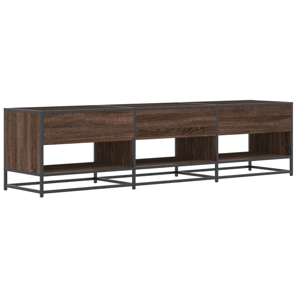 tv-bord 180x40x46 cm konstrueret træ brun egetræsfarve