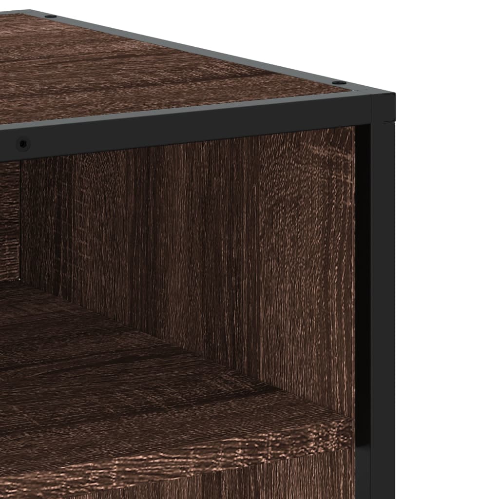 tv-bord 180x40x46 cm konstrueret træ brun egetræsfarve