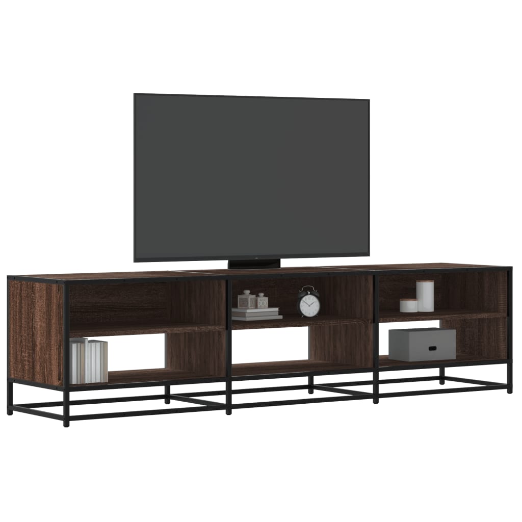 tv-bord 180x40x46 cm konstrueret træ brun egetræsfarve