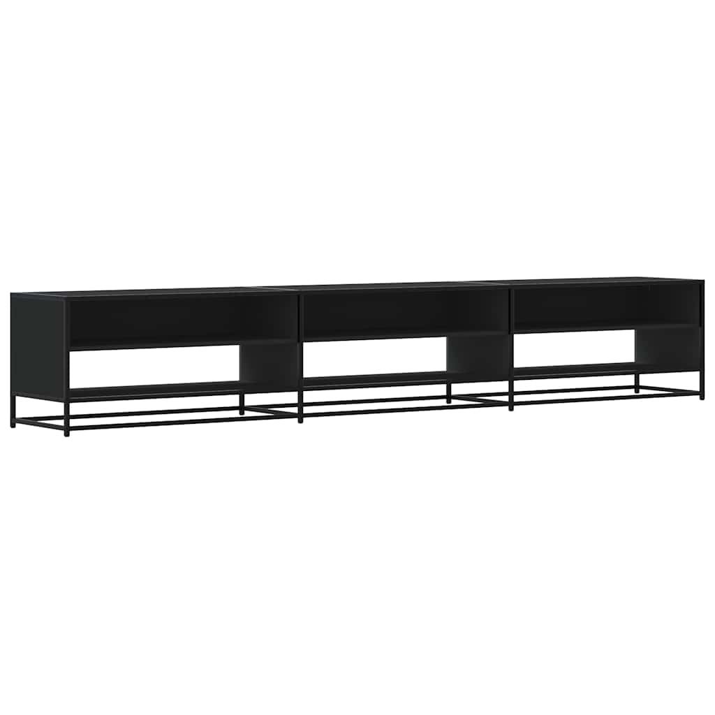 tv-bord 270x40x46 cm konstrueret træ sort
