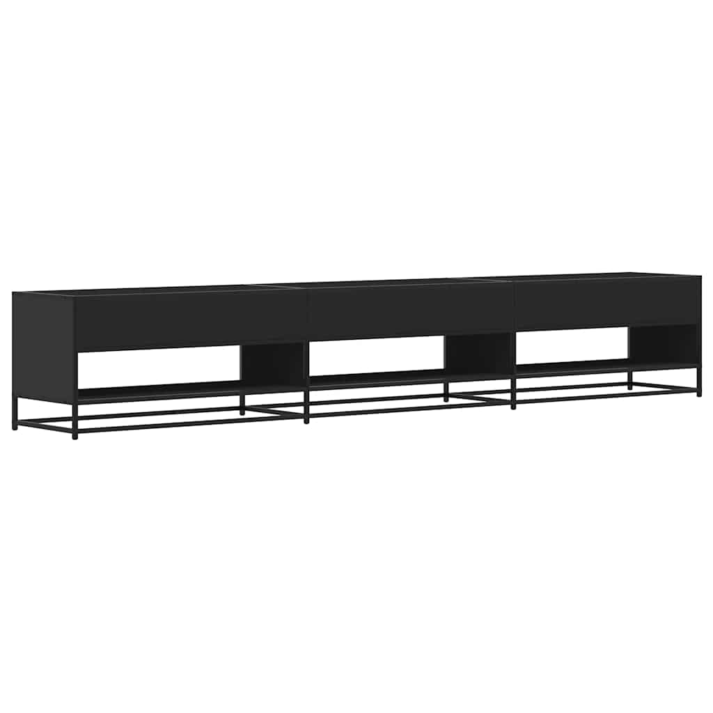 tv-bord 270x40x46 cm konstrueret træ sort