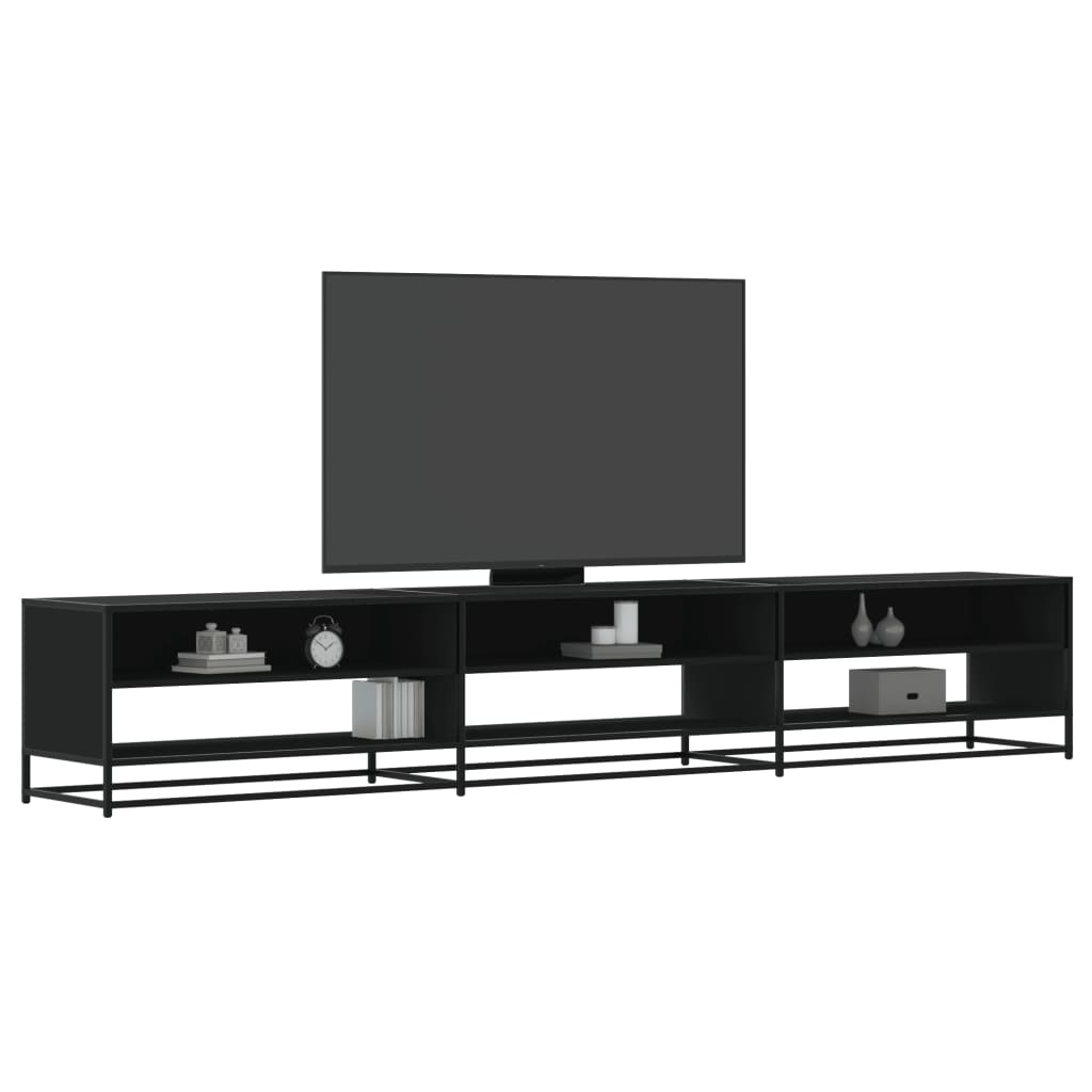 tv-bord 270x40x46 cm konstrueret træ sort
