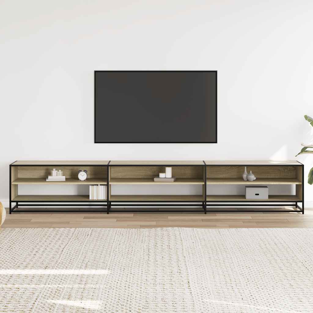 tv-bord 270x40x46 cm konstrueret træ sonoma-eg