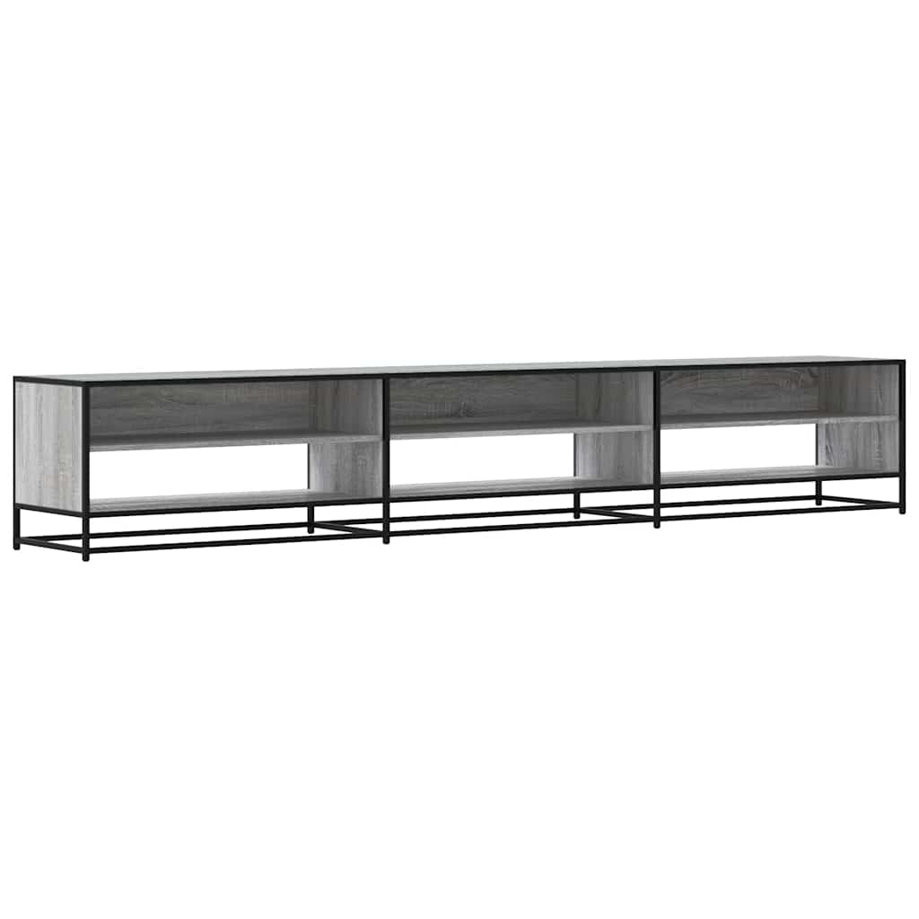tv-bord 270x40x46 cm konstrueret træ grå sonoma-eg