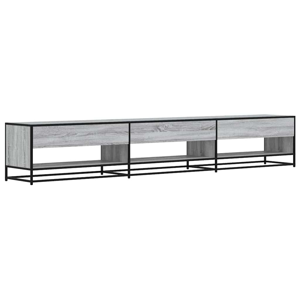 tv-bord 270x40x46 cm konstrueret træ grå sonoma-eg