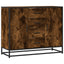 skænk 92x35x76 cm konstrueret træ røget egetræsfarve