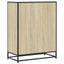 skoskab 75x38x97,5 cm konstrueret træ og metal sonoma-eg