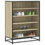 skoskab 75x38x97,5 cm konstrueret træ og metal sonoma-eg