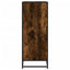 skoskab 75x38x97,5 cm konstrueret træ og metal røget egetræ