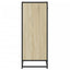 skoskab 75x38x97,5 cm konstrueret træ og metal sonoma-eg